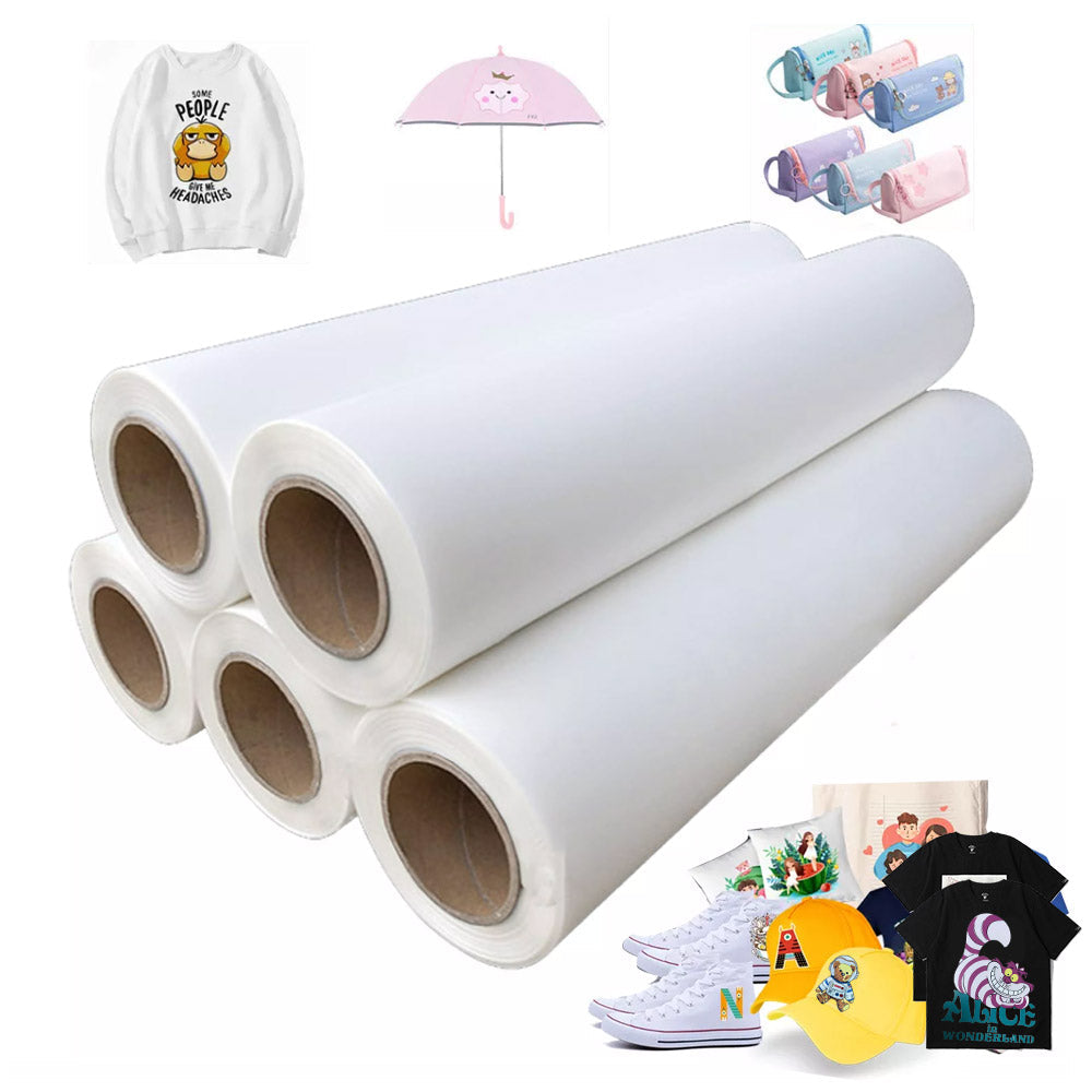 DTF transfer film rolls for apparel and accessories