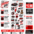 The Fastest DTF 22 by 48 inch gang sheet size, pricing, capacity, and ordering guide