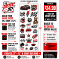 The Fastest DTF 22 by 72 inch gang sheet size, pricing, capacity, and ordering guide