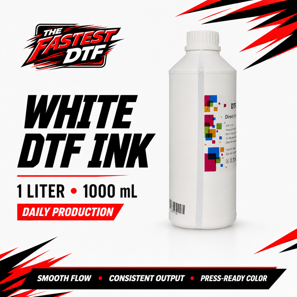 Three white DTF ink bottles are included in the supplies-only bundle