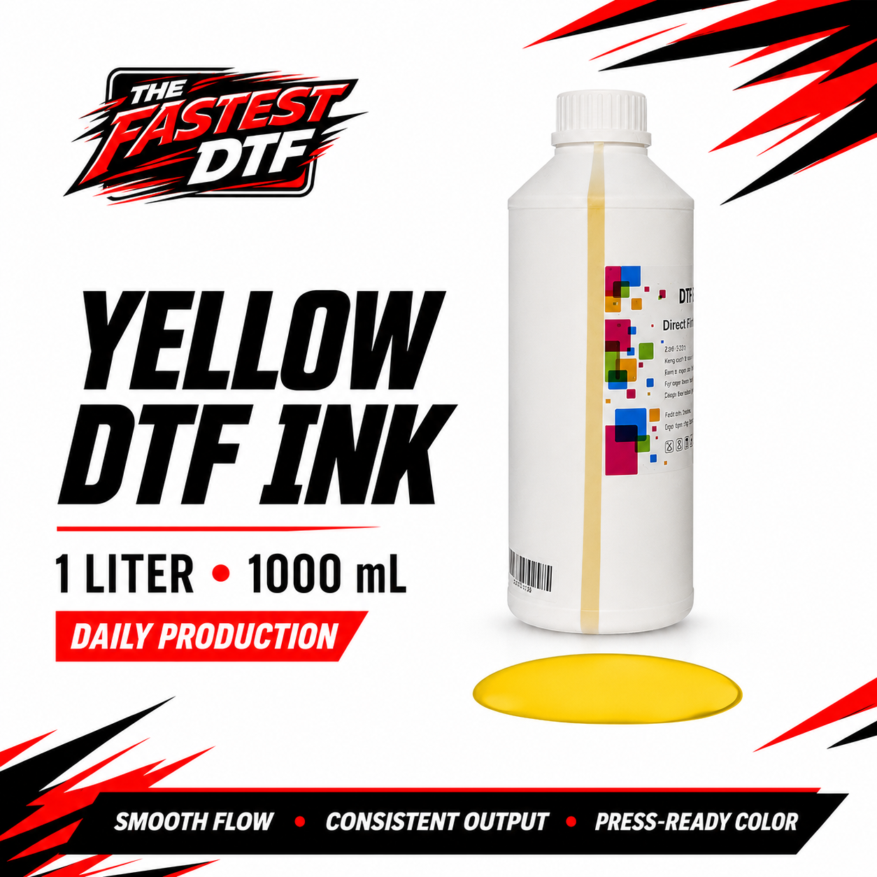 The Fastest DTF Yellow DTF Ink 1 Liter