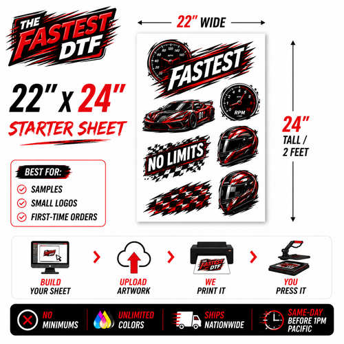 The Fastest DTF 22 x 24 gang sheet product image